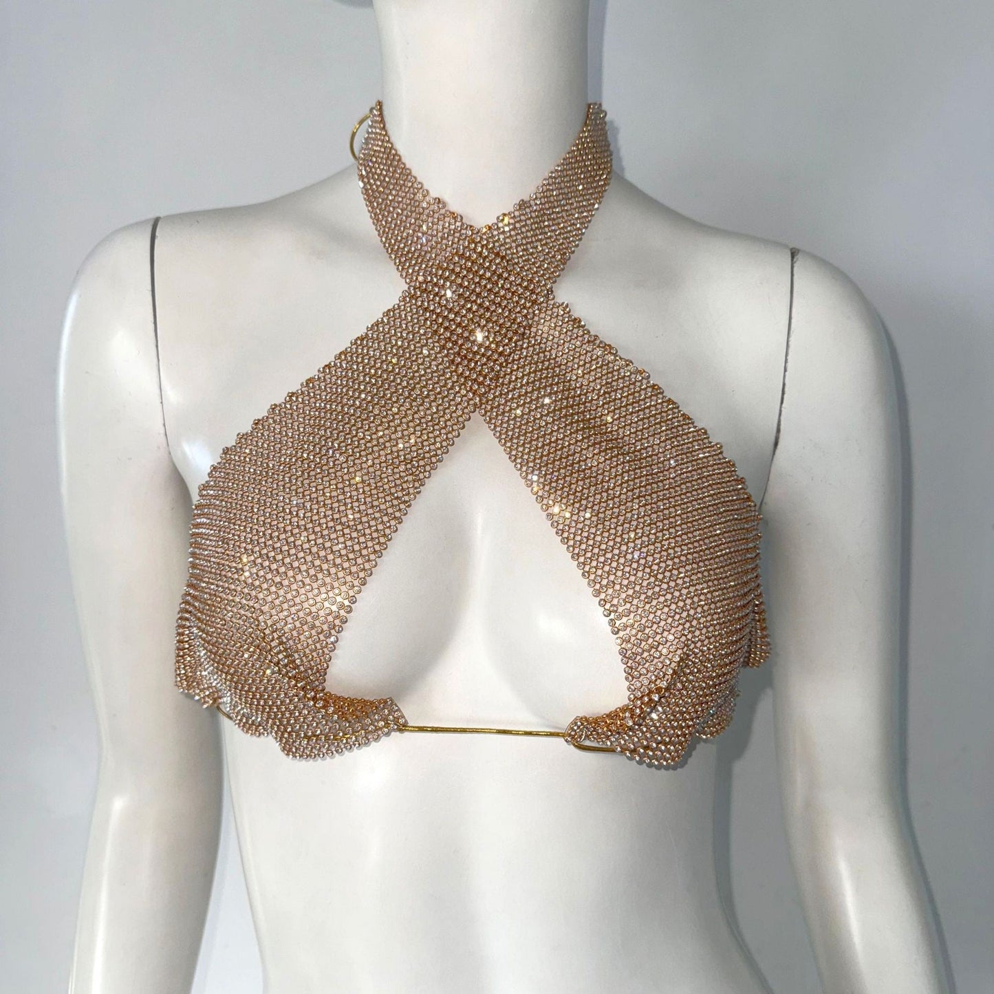 Solara Metallic Lace-Up Top